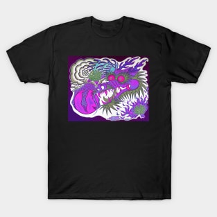 Neon Dragon With 4 Elements Variant 16 T-Shirt